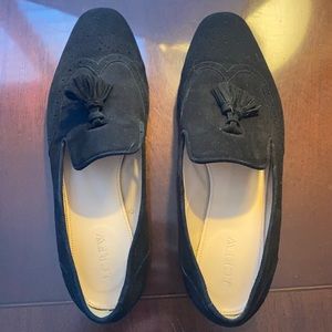 Jcrew black suede loafers